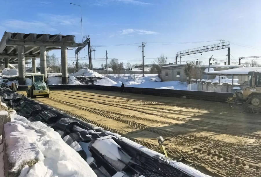 Республика Мордовия: продолжается строительство транспортной развязки в Ковылкино